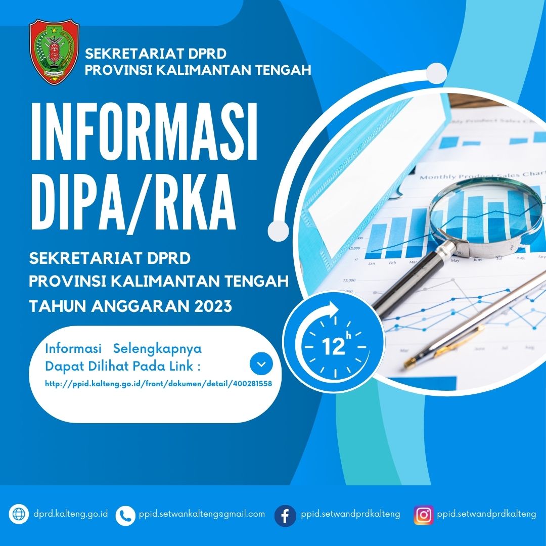 Informasi dipa/rka sekretariat dprd kalteng