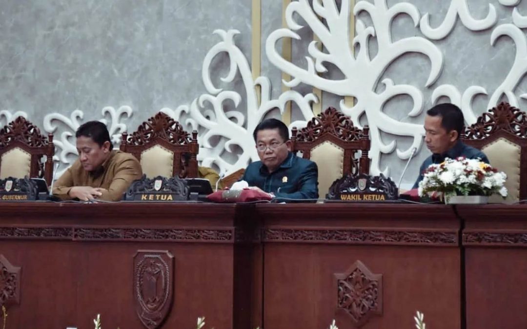 DPRD Kalteng Gelar Rapat Paripurna, Teken Persetujuan Berasama Tiga Raperda